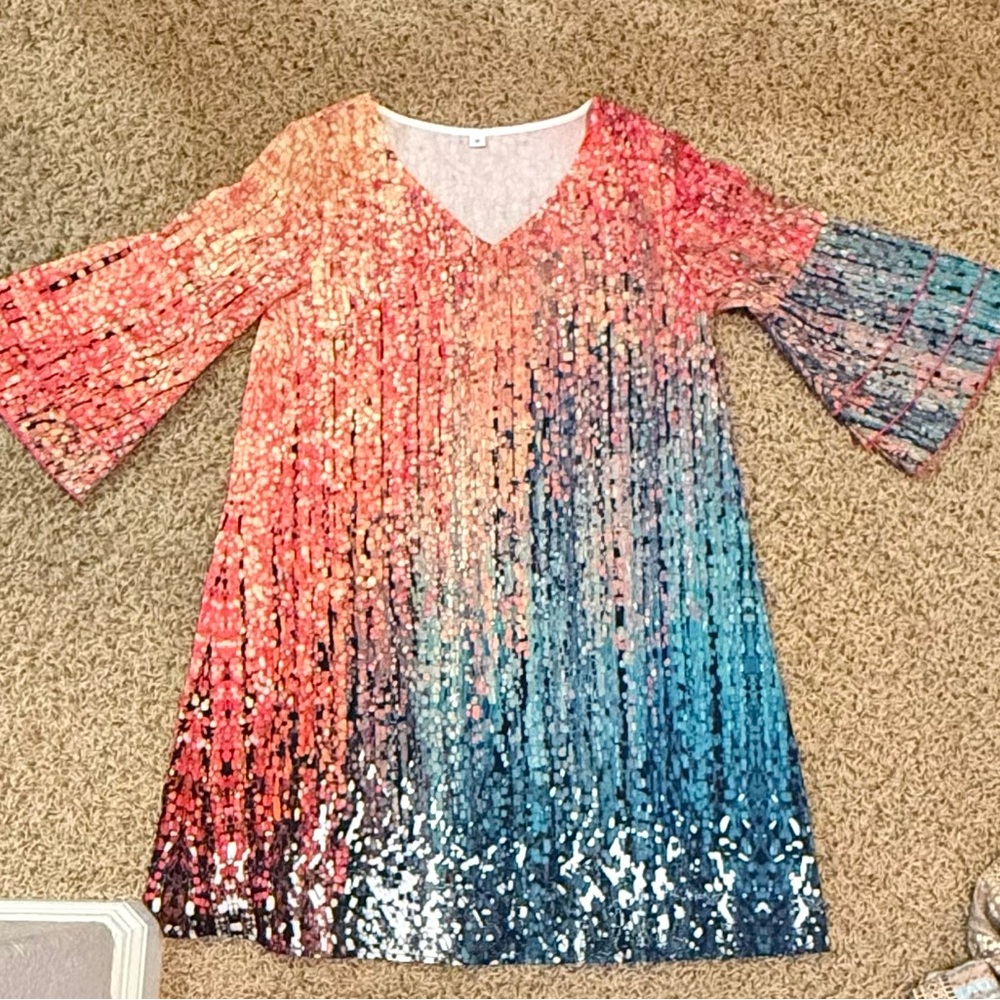 Multicolor Sequin Dress